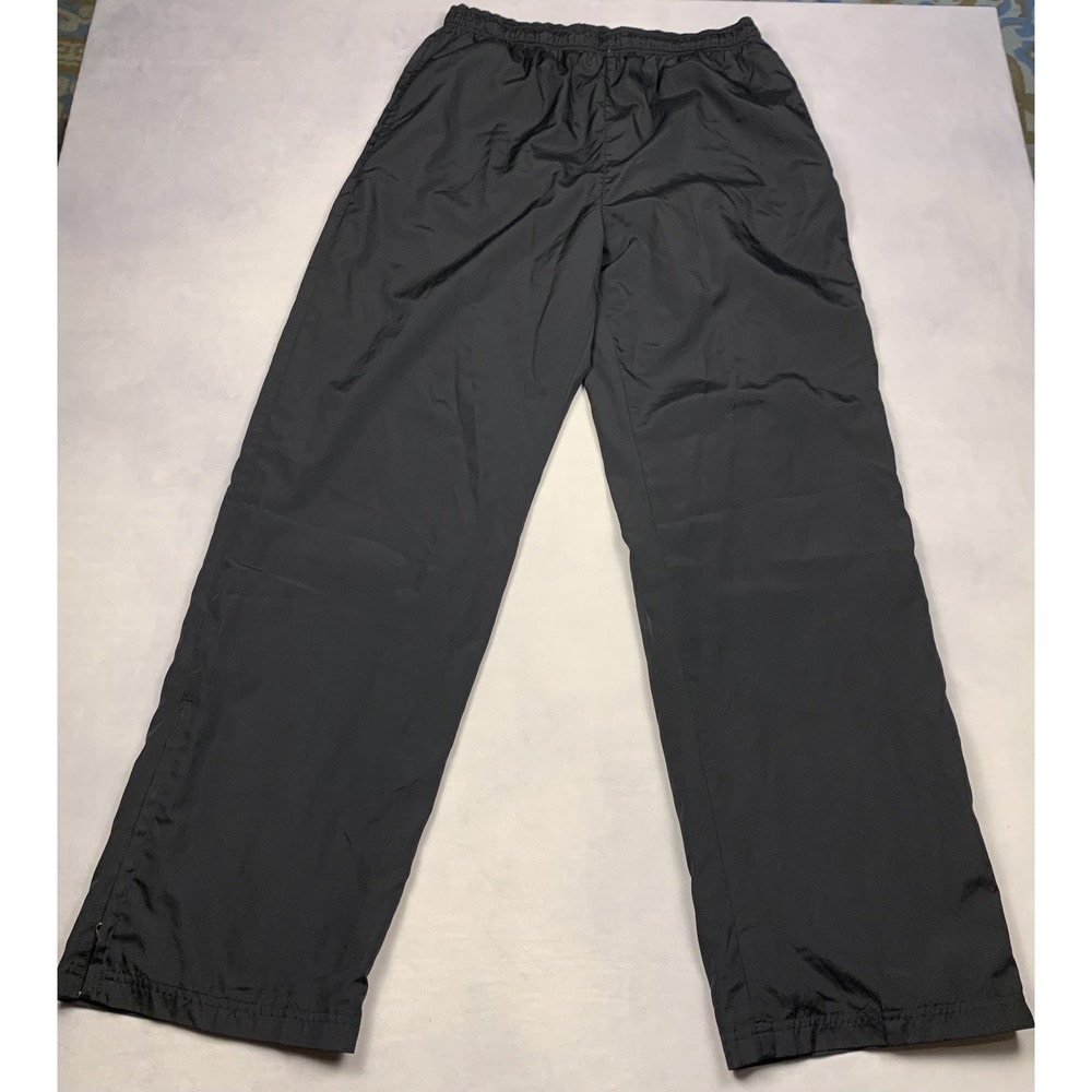 Jerzees Windbreaker Pants Mens L Black Track Athletic Warm Up Pants